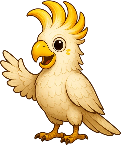 Nick the cockatoo, answering